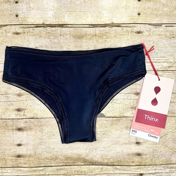 NWT Thinx Cheeky Black Period Underwear Light Absorbency - Picture 4 of 8